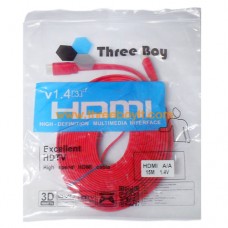 Cable DP HDMI M/M (15M) Slim สายแบน ThreeBoy